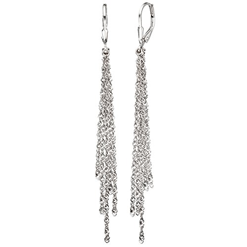 Jobo Damen Boutons 925 Sterling Silber Ohrringe Ohrhänger lang Silberohrringe von Jobo