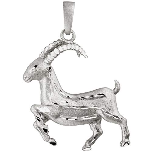 Jobo Sternzeichen-Anhänger Steinbock aus 925 Silber von Jobo