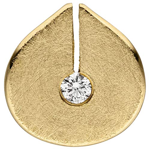 JOBO Damen-Anhänger aus 585 Gold eismatt mit Diamant von Jobo