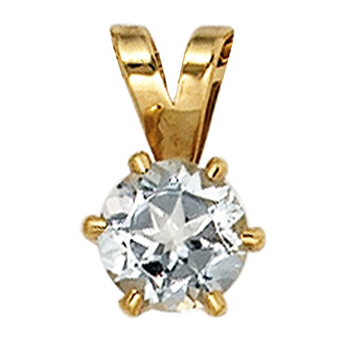 Jobo Damen-Anhänger aus 14 Karat 585 Gold mit Aquamarin von Jobo