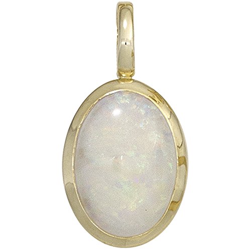 JOBO Damen-Anhänger aus 585 Gold mit Opal-Cabochon Oval von Jobo