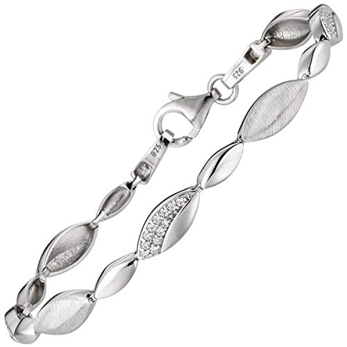 JOBO Damen-Armband aus 925 Silber mit 36 Zirkonia 19 cm von Jobo