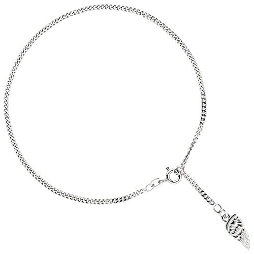 JOBO Damen-Fußkette aus 925 Silber mit Flügel-Anhänger 25 cm von Jobo