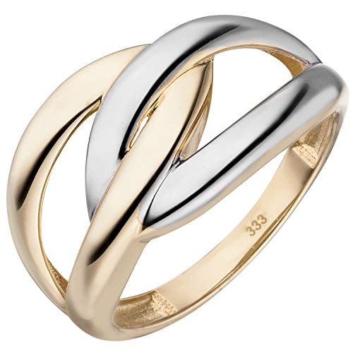 Jobo Damen Ring 333 Gold Gelbgold bicolor Größe 60 von Jobo