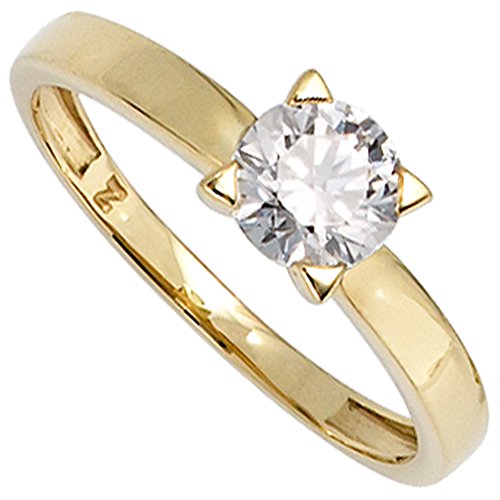 Jobo Damen-Ring aus 333 Gold mit Zirkonia Größe 60 von Jobo