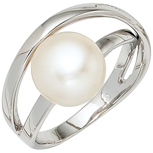 Jobo Damen-Ring aus 925 Silber mit Perle Größe 60 von Jobo