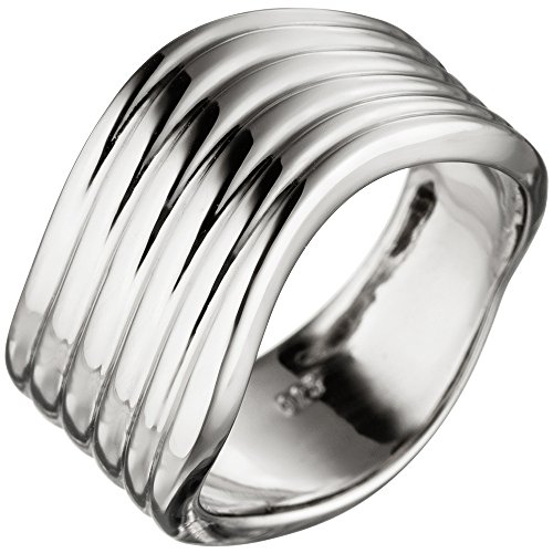 JOBO Damen Ring breit 925 Sterling Silber Silberring Größe 54 von Jobo