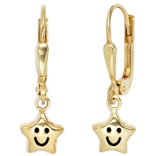 Jobo Kinder-Ohrhänger Stern aus 8 Karat 333 Gold von Jobo