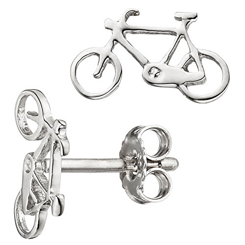 JOBO Kinder Ohrstecker Fahrrad Bike 925 Sterling Silber Ohrringe Kinderohrringe von Jobo