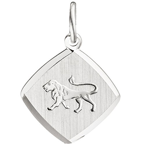 Jobo Sternzeichen-Anhänger Löwe aus 925 Sterling Silberteil teil matt von Jobo