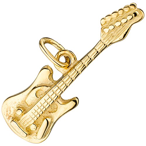 Jobo Damen Anhänger Gitarre 925 Sterling Silber gold vergoldet von Jobo