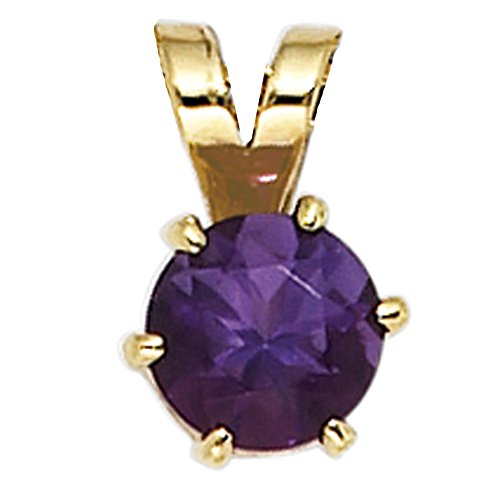 Jobo Damen-Anhänger aus 14 Karat 585 Gold mit Amethyst Rund von Jobo