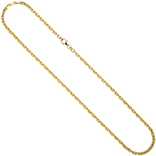 Jobo Damen Ankerkette 333 Gold Gelbgold diamantiert 3 mm 50 cm Kette Halskette Goldkette von Jobo