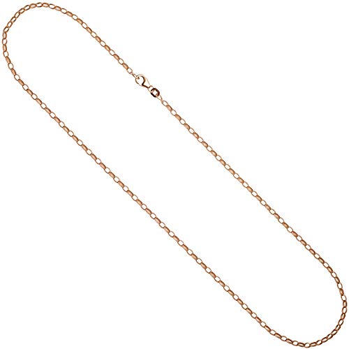 Jobo Damen Ankerkette 925 Silber rotgold vergoldet 70 cm Kette Halskette Karabiner von Jobo