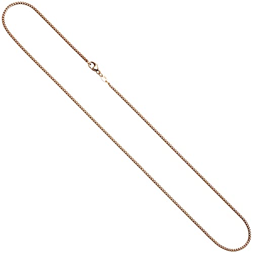 Jobo Damen Bingokette 585 Rotgold 1,5 mm 45 cm Gold Kette Halskette Rotgoldkette Karabiner von Jobo