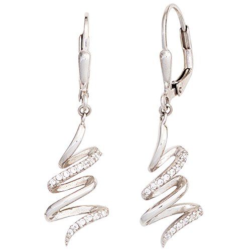 Jobo Damen Boutons 925 Sterling Silber mit Zirkonia Ohrringe Ohrhänger Silberohrringe von Jobo