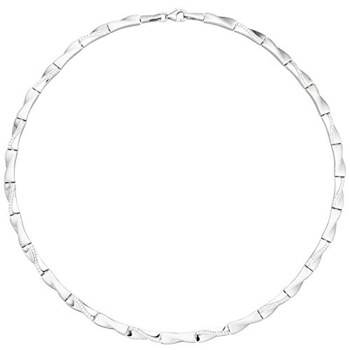 Jobo Damen Collier Halskette 925 Silber 154 Zirkonia 45 cm Kette Silberkette von Jobo