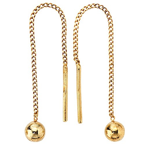 Jobo Damen-Ohrhänger zum Durchziehen aus 8 Karat 333 Gold mit Kugeln von Jobo