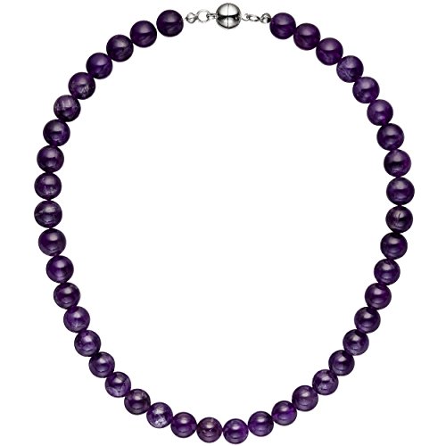 Jobo Damen Halskette Kette Amethyst lila violett 44 cm Amethystkette Steinkette von Jobo