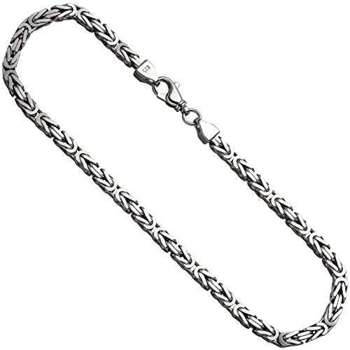 Jobo Damen Königskette 925 Silber 7,2 mm 50 cm Karabiner Halskette Kette Silberkette von Jobo