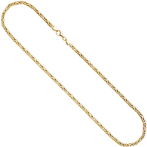 Jobo Damen Königskette 925 Sterling Silber gold vergoldet 3,2 mm 45 cm Kette Halskette von Jobo