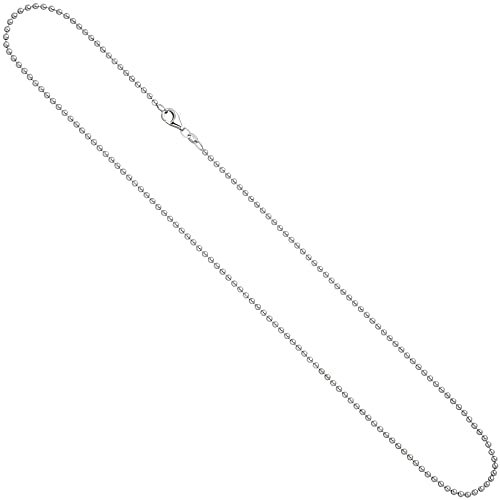 Jobo Damen Kugelkette 925 Silber 2,0 mm 50 cm Kette Halskette Silberkette Karabiner von Jobo