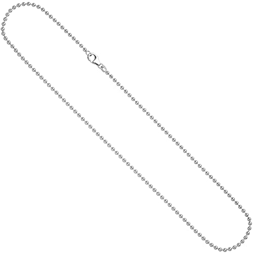 Jobo Damen Kugelkette 925 Silber 2,5 mm 45 cm Halskette Kette Silberkette Karabiner von Jobo