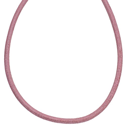 Jobo Damen Leder Halskette Kette Schnur rosa 100 cm von Jobo