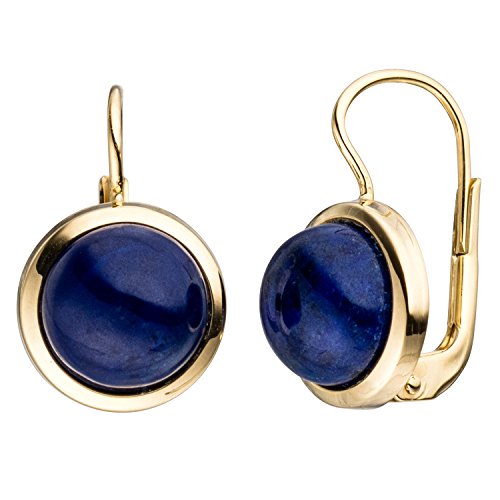 Jobo Damen-Ohrhänger aus 333 Gold mit Lapislazuli Rund von Jobo