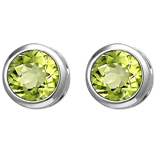 Jobo Damen-Ohrstecker aus 925 Sterling Silber mit Peridot 6 mm von Jobo