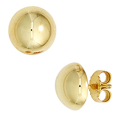 Jobo Damen Ohrstecker Halbkugel 333 Gold Gelbgold Ohrringe Goldohrstecker von Jobo