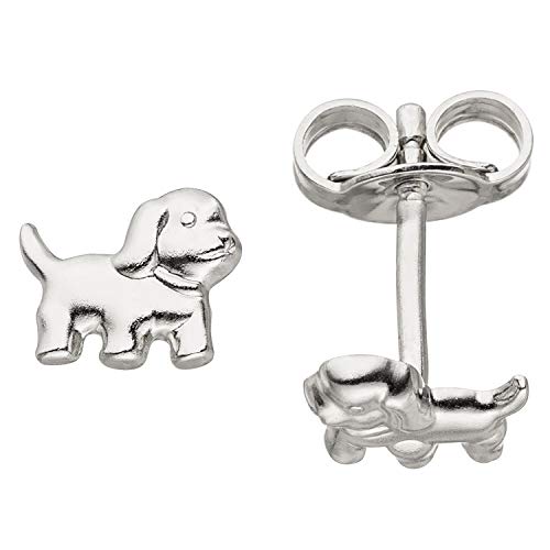 Jobo Damen Ohrstecker Hund 925 Sterling Silber Ohrringe Silberohrringe Hundeohrringe von Jobo