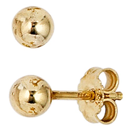 Jobo Damen-Ohrstecker Kugel aus 8 Karat 333 Gold 4 mm von Jobo