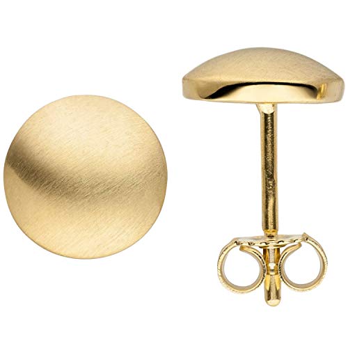 Jobo Damen-Ohrstecker aus 8 Karat 333 Gold matt 8 mm von Jobo