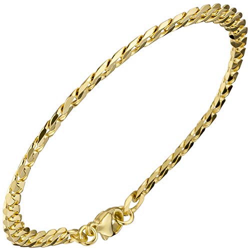 Jobo Damen Panzerarmband 333 Gelbgold 21 cm Gold Armband Goldarmband Karabiner von Jobo