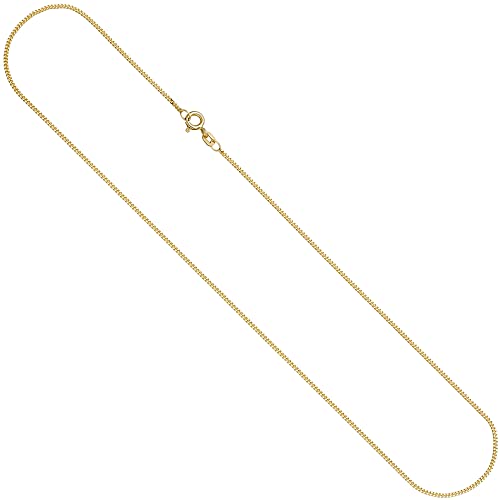 Jobo Damen Panzerkette 925 Sterling Silber gold vergoldet 1,3 mm 50 cm Kette Halskette von Jobo