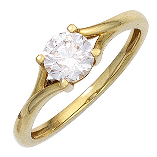 Jobo Damen Ring 333 Gold Gelbgold 1 Zirkonia Goldring Größe 56 von Jobo