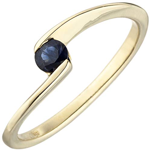 Jobo Damen-Ring aus 8 Karat 333 Gold mit Safir Größe 50 von Jobo