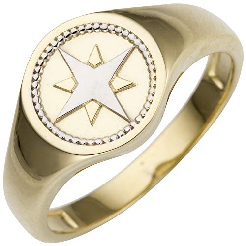 Jobo Damen Ring 585 Gold Gelbgold bicolor Goldring Größe 58 von Jobo