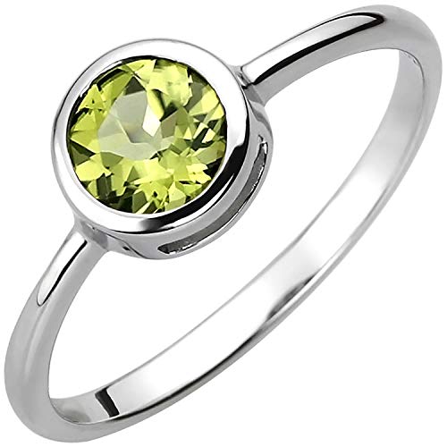 Jobo Damen-Ring aus 925 Sterling Silber mit Peridot Größe 52 von Jobo