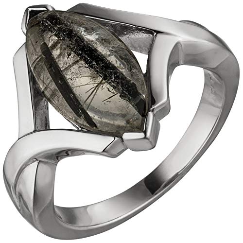 Jobo Damen-Ring aus 925 Sterling Silber mit Turmalinquarz Größe 58 von Jobo