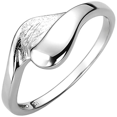 Jobo Damen-Ring aus 925 Sterling Silber eismatt Größe 52 von Jobo