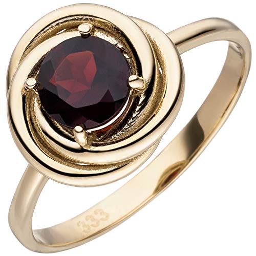 Jobo Damen-Ring aus 333 Gold mit Granat Größe 58 von Jobo