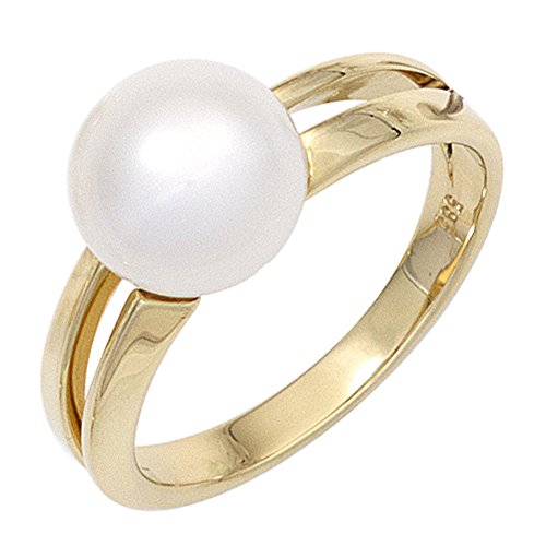 Jobo Damen-Ring aus 585 Gold mit Perle Größe 56 von Jobo