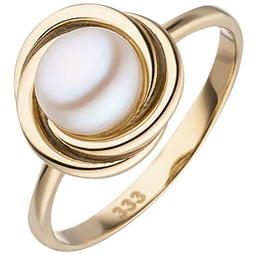 Jobo Damen-Ring aus 8 Karat 333 Gold mit Perle Größe 52 von Jobo