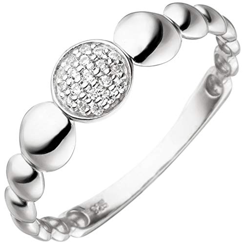 Jobo Damen-Ring aus 925 Silber mit 19 Zirkonia Größe 60 von Jobo