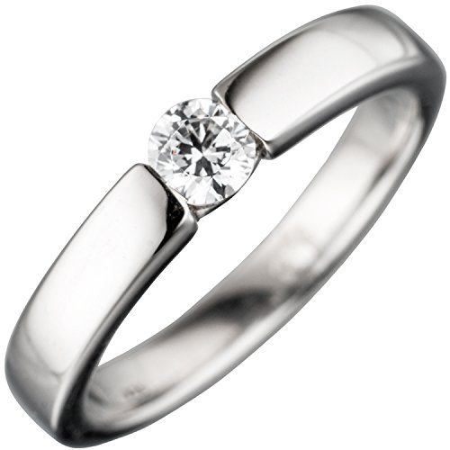 Jobo Damen-Ring aus 925 Sterling Silber mit Zirkonia Größe 52 von Jobo