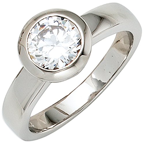 Jobo Damen-Ring aus 925 Silber mit Zirkonia Größe 66 von Jobo