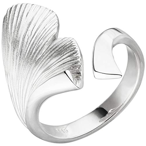 Jobo Damen-Ring aus 925 Sterling Silber mit Ginkgo-Motiv Größe 58 von Jobo