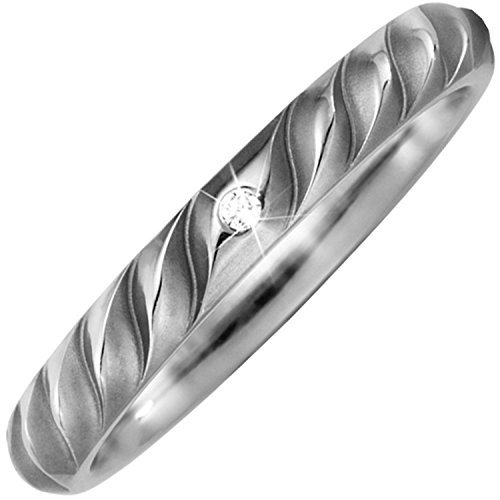 Jobo Damen-Ring aus Titan mit Diamant Größe 58 von Jobo